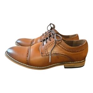 Stacey Adams big kid Dikinson Captoe Oxford Classic in Cognac Leather